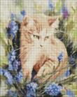 Opakowanie Diamentowa mozaika - Kotek w kwiatach 40x50cm