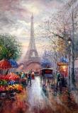 Opakowanie Diamentowa mozaika Paryż wieża eiffla we mgle NO-1007740