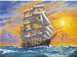 Opakowanie Diamentowa mozaika Statek na wzburzonym morzu 60635