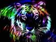 Opakowanie Diamentowa mozaika tygrys kolorowy w nocy  NO-1007116