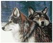 Opakowanie Diamentowa mozaika wilki dwa w zimowym lesie NO-1008528
