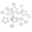 Opakowanie Drewniane gwiazdki białe złocone 20szt