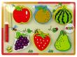 Opakowanie Drewniany zestaw owoców do krojenia 6szt