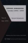 Dziennik ambasadora Londyn 1994-1999 Tom 2 Rok 1995. Autor: Stemplowski Ryszard. Dadada.pl Okładka książki Dziennik ambasadora Londyn 1994-1999 Tom 2 Rok 1995