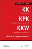 EDYCJA KARNA. Kodeks karny. Kodeks postępowania karnego. Kodeks karny wykonawczy. 13 innych aktów prawnych. Autor: Opracowanie zbiorowe. Dadada.pl Okładka książki EDYCJA KARNA. Kodeks karny. Kodeks postępowania karnego. Kodeks karny wykonawczy. 13 innych aktów prawnych