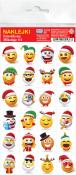 Opakowanie Emotikony Mikołaje 01 Naklejki 4 sztuki