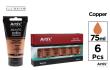 Opakowanie Farba akrylowa metaliczna miedziana 75ml (6szt)