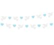 Opakowanie Girlanda papierowa Gołąbki niebieskie serduszka