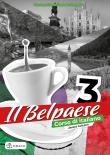 Il Belpaese 3 zeszyt ćwiczeń. Autor: Agnieszka Krawczyńska, Olga Seneta-Niemiec. Dadada.pl Okładka książki Il Belpaese 3 zeszyt ćwiczeń