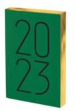 Okładka książki Kalendarz 2023 Art A5 zielony DNS ANTRA