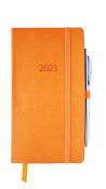 Opakowanie Kalendarz 2023 flex z gumką Dl tygodniowy pomarańczowy V6