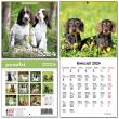 Opakowanie Kalendarz 2024 dla dzieci 16x32 13 plansz Psiaki