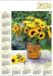 Opakowanie Kalendarz 2024 jednoplanszowy Słoneczniki (10szt)