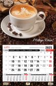 Okładka książki Kalendarz 2024 trójdzielny 3XL jednodzielny cappuccino KTJ3XL-V.12