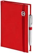 Opakowanie Kalendarz 2024 tygodniowy B5 z notesem cross z gumką czerwony
