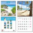 Opakowanie Kalendarz 2025 30x60 13 planszowy Słoneczne Wyspy