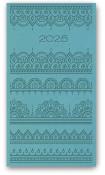 Okładka książki Kalendarz 2025 A6 tyg vivella relief TURKUSOWY