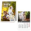 Opakowanie Kalendarz 2025 Biurkowy pionowy Koty miesięczny