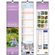 Opakowanie Kalendarz 2025 paskowy 13 planszowy Ogrody