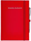 Okładka książki Kalendarz akademicki A5 tyg Cross z gumką czerwony