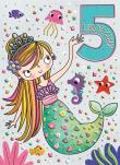 Opakowanie Karnet B6 Urodziny 5 - Syrenka