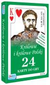 Karty do gry Królowie i królowe Polski 24 listki talia zielona. Wydawca: Jako. Dadada.pl Opakowanie Karty do gry Królowie i królowe Polski 24 listki talia zielona