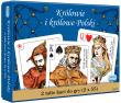 Karty do gry królowie i królowe Polski 2x55 listków. Autor: Opracowanie zbiorowe. Dadada.pl Okładka książki Karty do gry królowie i królowe Polski 2x55 listków