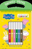 Kochamy przyrodę. Świnka Peppa. Ulubione kolorowanki. Autor: Opracowanie zbiorowe. Dadada.pl Okładka książki Kochamy przyrodę. Świnka Peppa. Ulubione kolorowanki