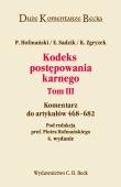 Kodeks postępowania karnego t.3. Autor: Hofmański Piotr. Dadada.pl Okładka książki Kodeks postępowania karnego t.3