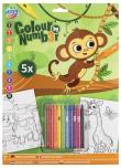 Opakowanie Kolorowanie po numerach A4 5ark Małpka
