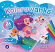 Kolorowanka z tatuażami fluo Syrenki. Autor:   Praca zbiorowa. Dadada.pl Okładka książki Kolorowanka z tatuażami fluo Syrenki