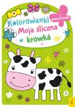 Kolorowanka z wykrojnikiem. Moja śliczna krówka. Autor: Opracowanie zbiorowe. Dadada.pl Okładka książki Kolorowanka z wykrojnikiem. Moja śliczna krówka