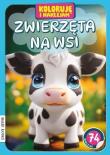 Koloruję i naklejam, Zwierzęta na wsi. Autor:   Praca zbiorowa. Dadada.pl Okładka książki Koloruję i naklejam, Zwierzęta na wsi