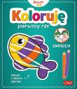 Koloruję pierwszy raz. Zwierzęta. Autor: Martyna Jelonek. Dadada.pl Okładka książki Koloruję pierwszy raz. Zwierzęta