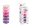 Opakowanie Koraliki do zaprasowywania róż-fiolet 6 kolorów