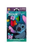 Opakowanie Kredki ołówkowe trójkątne Jumbo Disney Core Stitch 12 kolorów