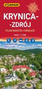 Krynica Zdrój plan miasta i okolic. Autor: Zespół redakcyjny Wydawnictwa Compass. Dadada.pl Okładka książki Krynica Zdrój plan miasta i okolic