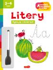 Litery. Akademia mądrego dziecka. Rysuję i ścieram. Autor: Opracowanie zbiorowe. Dadada.pl Okładka książki Litery. Akademia mądrego dziecka. Rysuję i ścieram