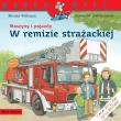 Mądra Mysz Maszyny i pojazdy W remizie strażackiej. Autor: Monika Wittmann, Alexander Steffensmeier, Bolesła. Dadada.pl Okładka książki Mądra Mysz Maszyny i pojazdy W remizie strażackiej