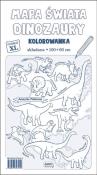 Opakowanie Mapa Świata Dinozaury Kolorowanka XL 2 sztuki