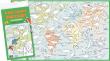 Mapa świata. Dinozaury. Kolorowanka XL - kolor. Autor:   Praca zbiorowa. Dadada.pl Okładka książki Mapa świata. Dinozaury. Kolorowanka XL - kolor