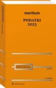 Meritum Podatki 2023. Autor: Aleksander Kaźmierski. Dadada.pl Okładka książki Meritum Podatki 2023