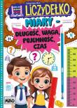 Miary: długość, waga, pojemność, czas. Liczydełko. Autor: Elżbieta Dędza-Mozol. Dadada.pl Okładka książki Miary: długość, waga, pojemność, czas. Liczydełko