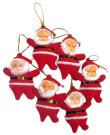 Opakowanie Mikołaje wiszące czerwone 6szt