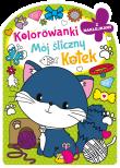 Mój śliczny kotek. Kolorowanka z wykrojnikiem. Autor: Opracowanie zbiorowe. Dadada.pl Okładka książki Mój śliczny kotek. Kolorowanka z wykrojnikiem