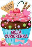 Moja cukierenka. Słodka kolorowanka z naklejkami. Autor:   Praca zbiorowa. Dadada.pl Okładka książki Moja cukierenka. Słodka kolorowanka z naklejkami