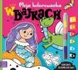 Moja kolorowanka. W bajkach. Kredka segmentowa. Autor: Kaczyńska Agata. Dadada.pl Okładka książki Moja kolorowanka. W bajkach. Kredka segmentowa