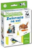 Montessori Karty obrazkowe Zwierzęta 1- lata. Autor: Dołhun Katarzyna, Marzec Urszula, Izabela Gołasze. Dadada.pl Okładka książki Montessori Karty obrazkowe Zwierzęta 1- lata