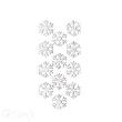 Opakowanie Naklejki brokatowe 3D Śnieżynki (12 sztuk)