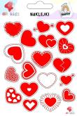 Opakowanie Naklejki dla dzieci Walentynki 4 Serca